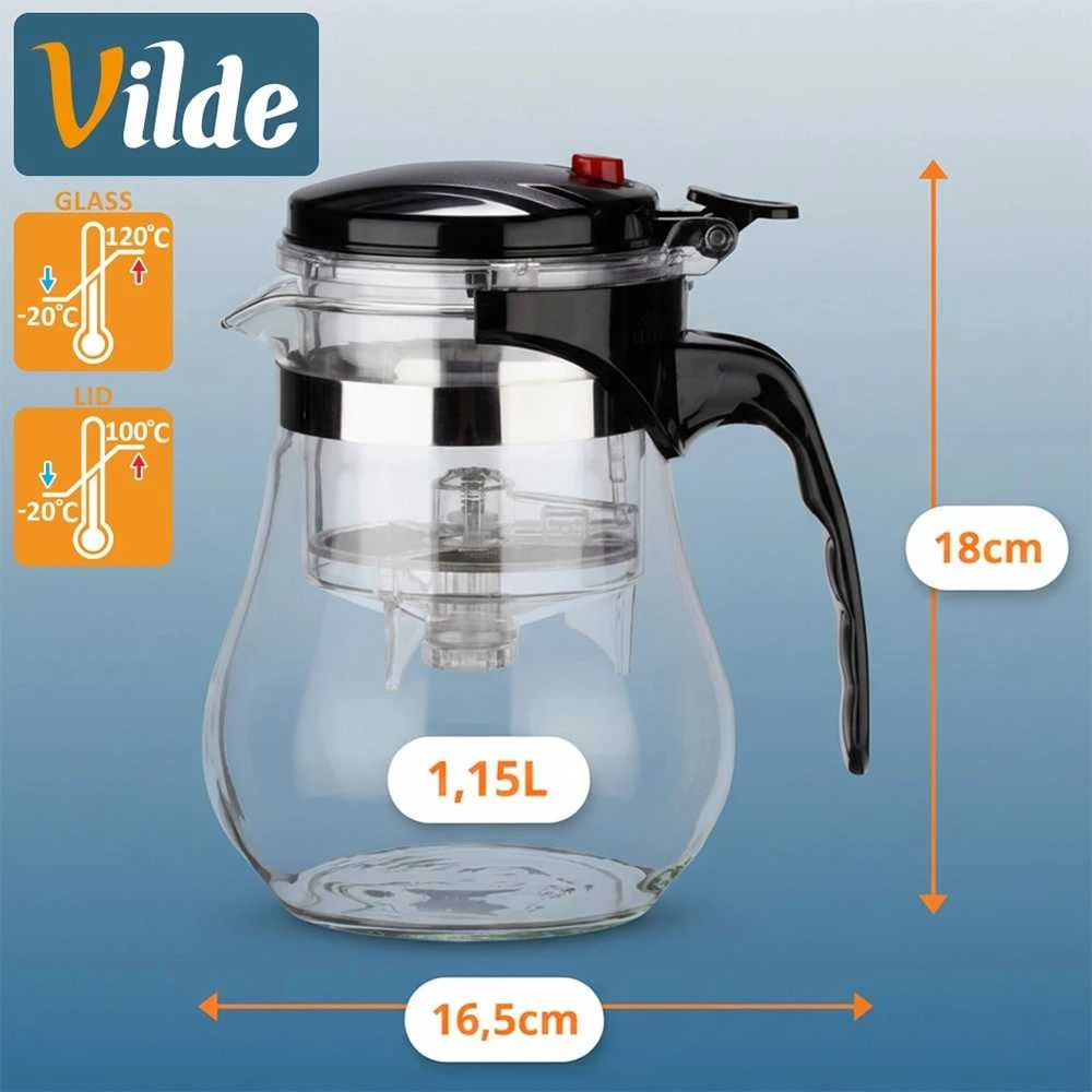 Arbatinukas su integruotu užpiltuvu Vilde, 1,15 l