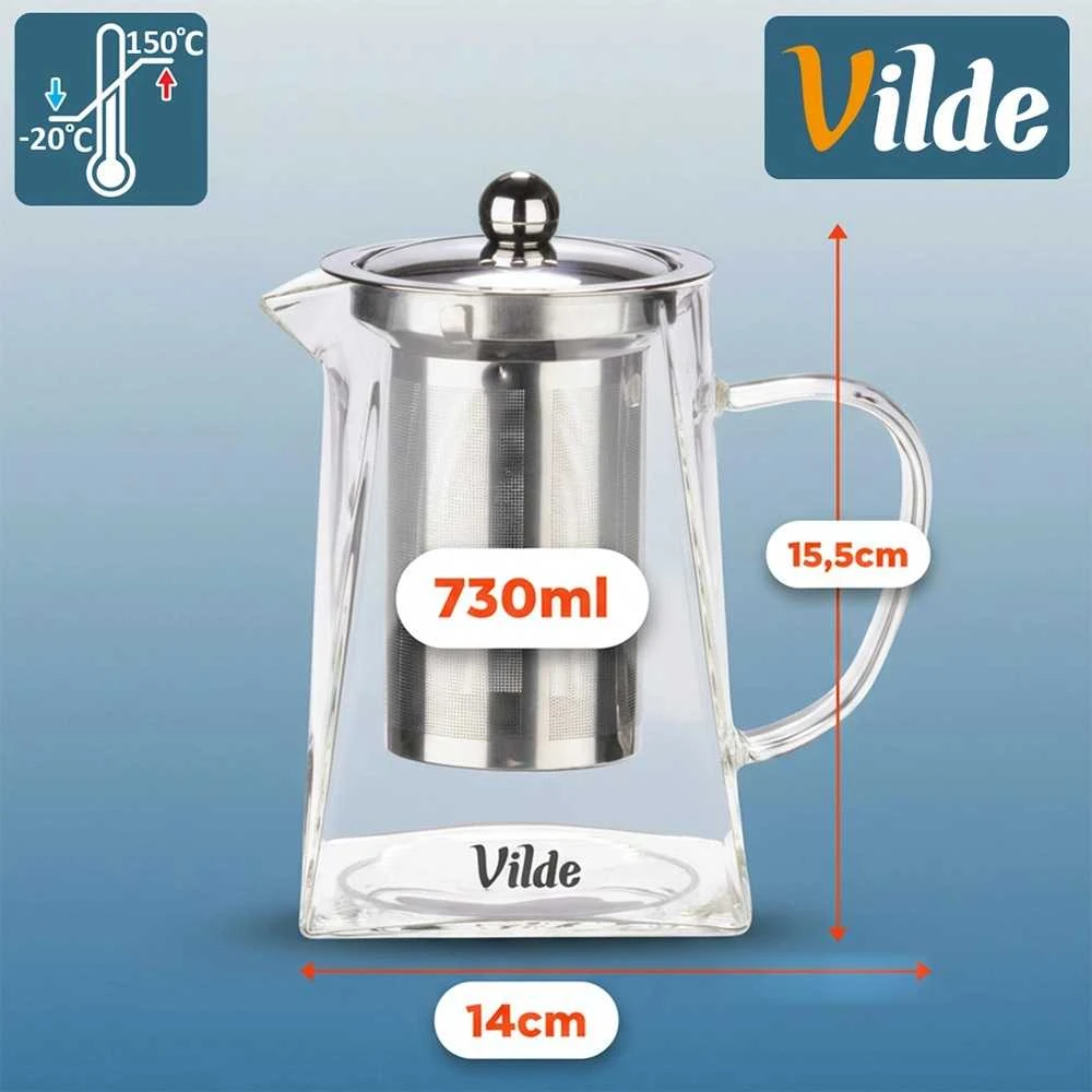 Nezatříděno Arbatinukas su nerūdijančio plieno filtru Vilde 730 ml
