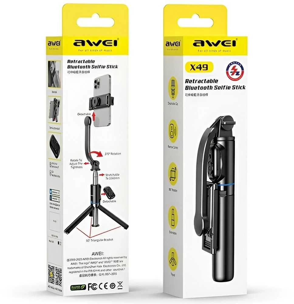 AWEI Selfie Stick X49 juodos spalvos