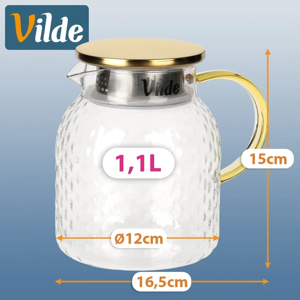Ąsotis su dangčiu 1,1 l