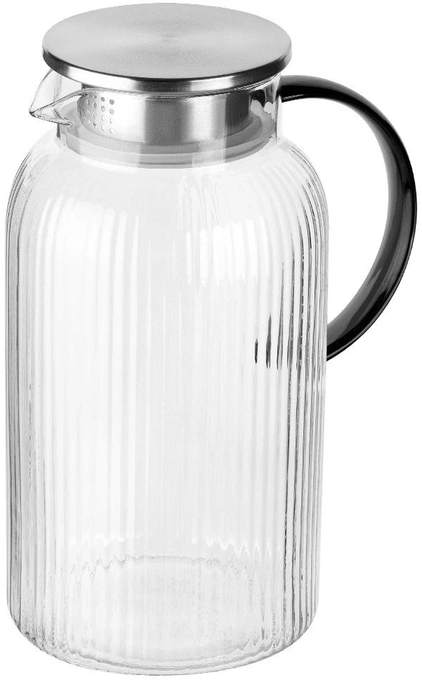 Ąsotis su dangčiu, skaidrus, 1,9 l