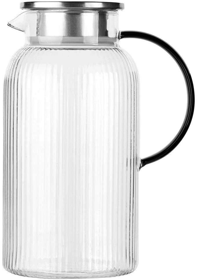 Ąsotis su dangčiu, skaidrus, 1,9 l