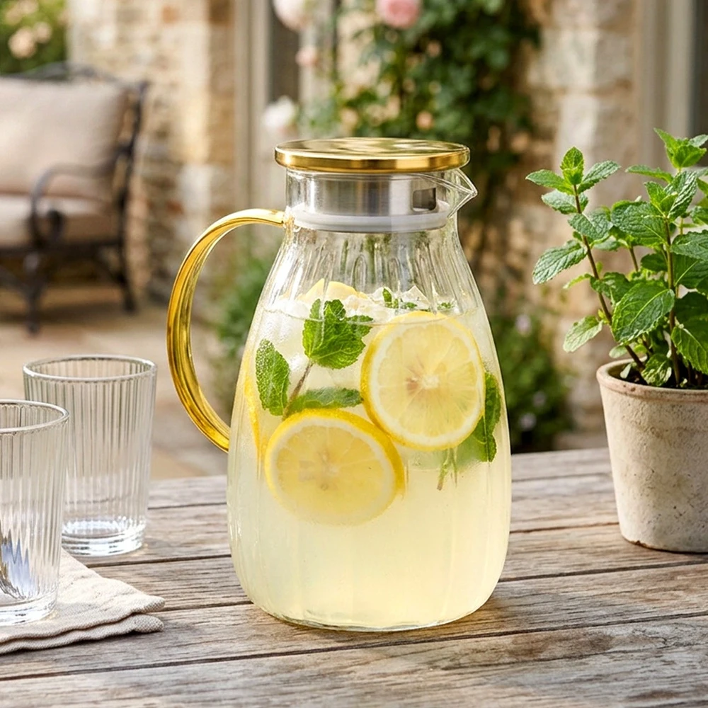 Ąsotis su dviejų tipų pylimo dangteliu, 1,6 l, skaidrus, 17 × 13 × 21,5 cm