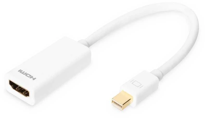 Assmann Electronic ASSMANN DisplayPort adapterio kabelis mini DP - HDMI tipas AM/F 0.15m DP 1.1a suderinamas su CE wh