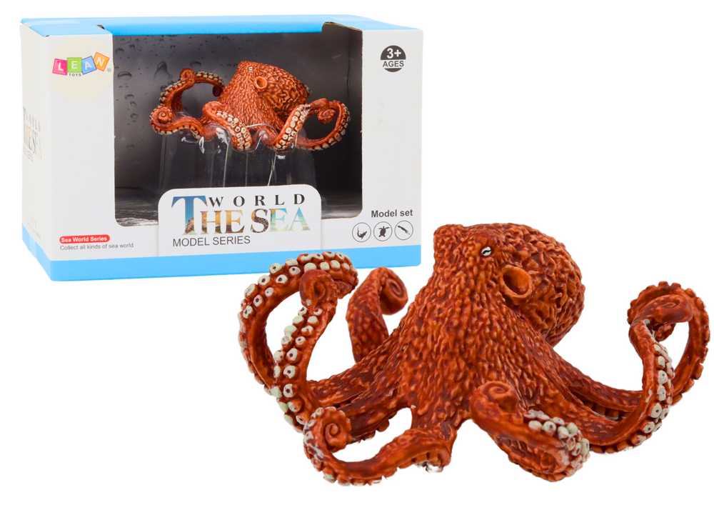 Lean Toys Aštuonkojo figūrėlė oranžinė 10 cm