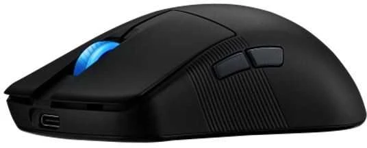 ASUS ROG Harpe Ace Mini belaidė žaidimų pelė, optinis jutiklis, 42,000 DPI, 5 mygtukai, juoda, abiejų rankų, USB Type-C ir Bluetooth ryšys