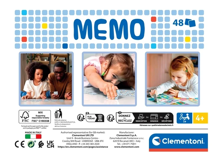 Clementoni Atminties žaidimas „PAW Patrol“ su 48 kortelėmis