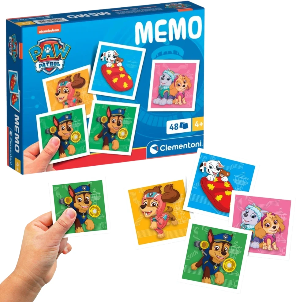 Clementoni Atminties žaidimas „PAW Patrol“ su 48 kortelėmis