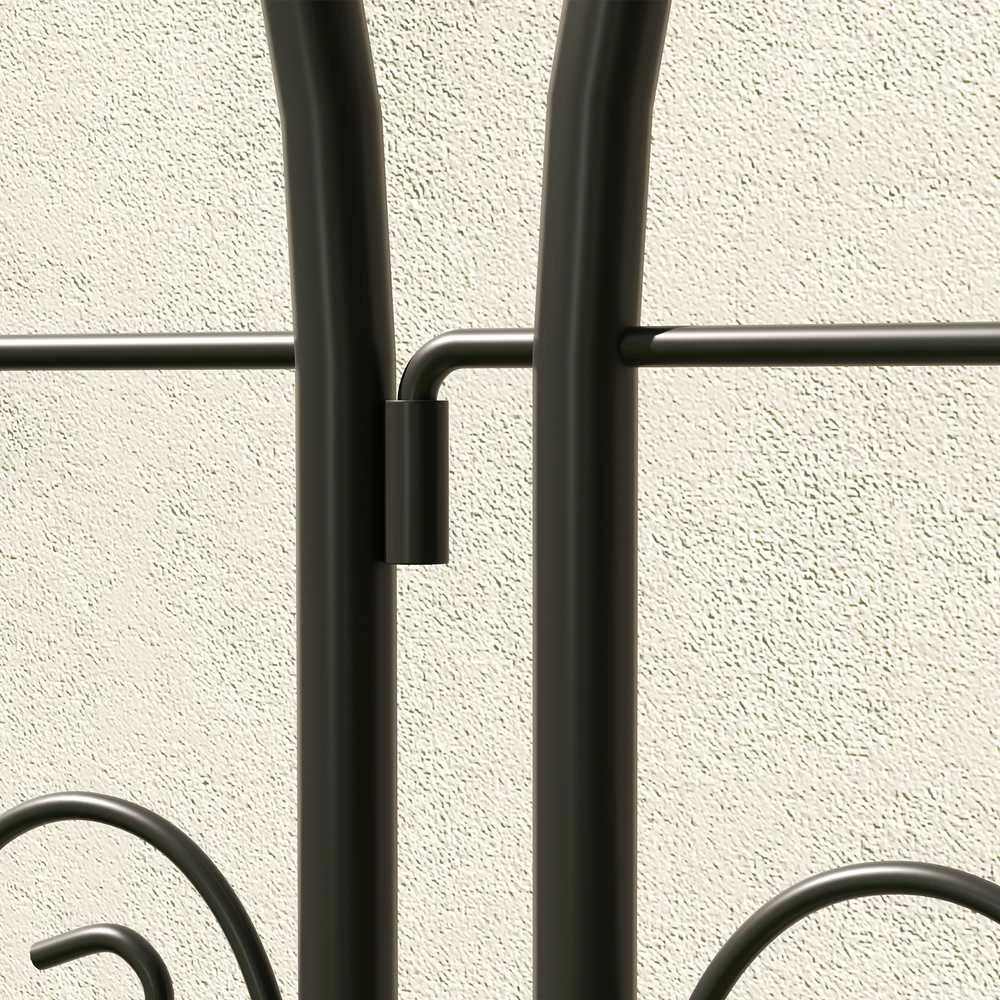 Outsunny metalinė grotelė vijokliniams augalams, 2 vnt. rinkinys, įsmeigiama, nerūdijanti, su paukščių motyvu, 50x120 cm, atrama pomidorams, gėlėms ir kambariniams augalams, juoda