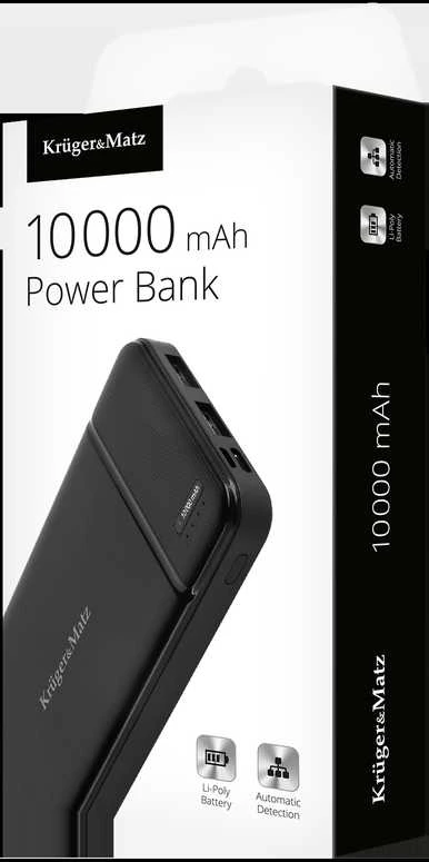 Kruger & Matz išorinė baterija 10000 mAh ličio polimerų