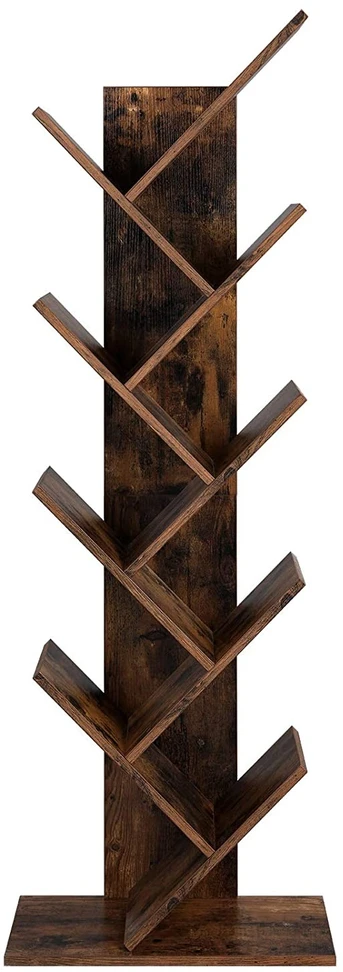 Leobert Atvira medžio formos lentyna, ruda, 50 x 25 x 141,5 cm