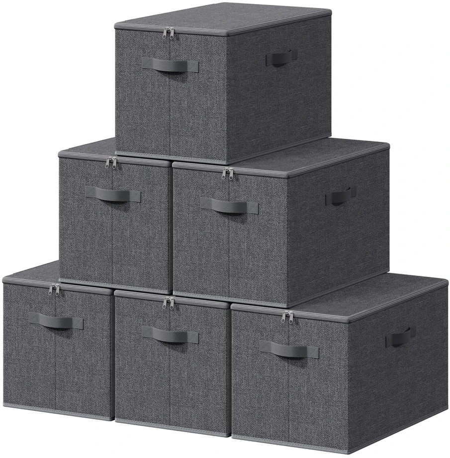 Songmics Daiktadėžės pilkos 6 vnt.