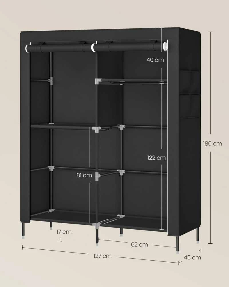 Songmics Audinio drabužių spinta 45 × 127 × 180 cm