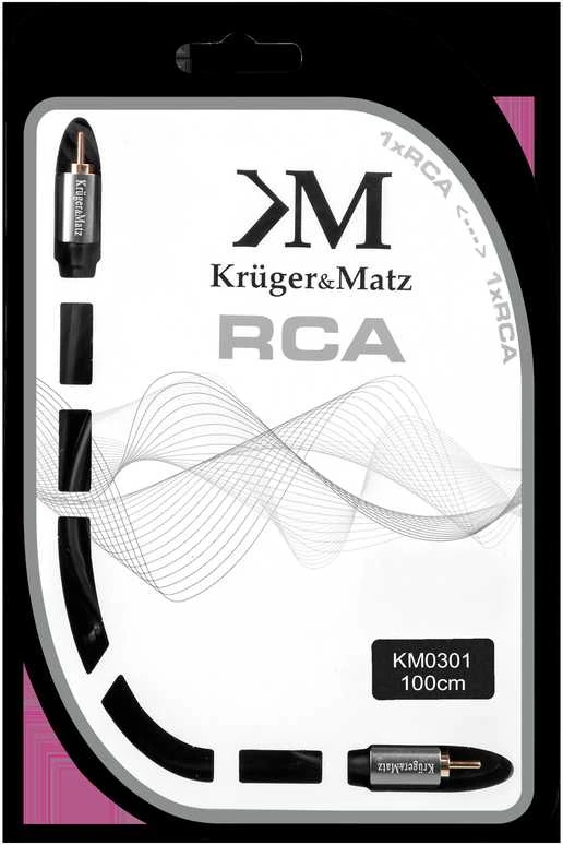 Kabelis 1RCA-1RCA 1.0 m Kruger & Matz