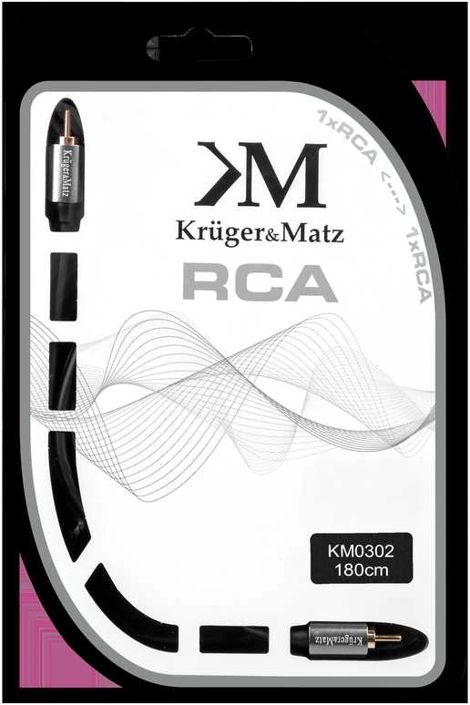 Kruger & Matz RCA - RCA kabelis 1.8m