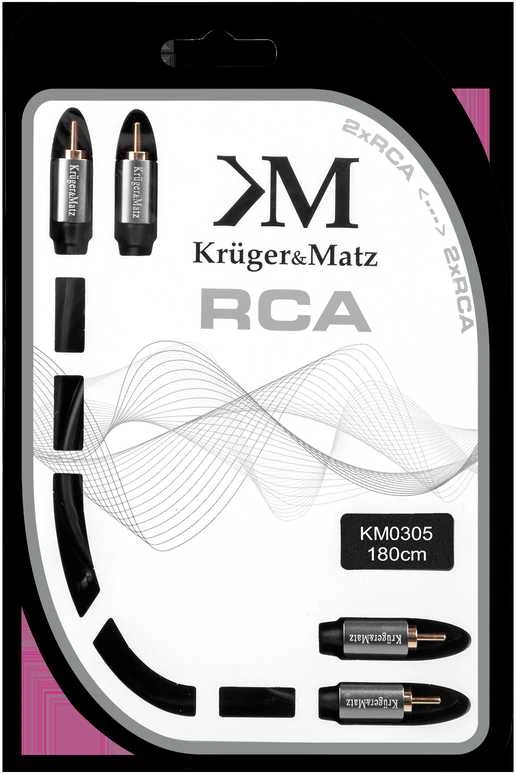 Kabelis 2RCA-2RCA 1.8 m Kruger & Matz