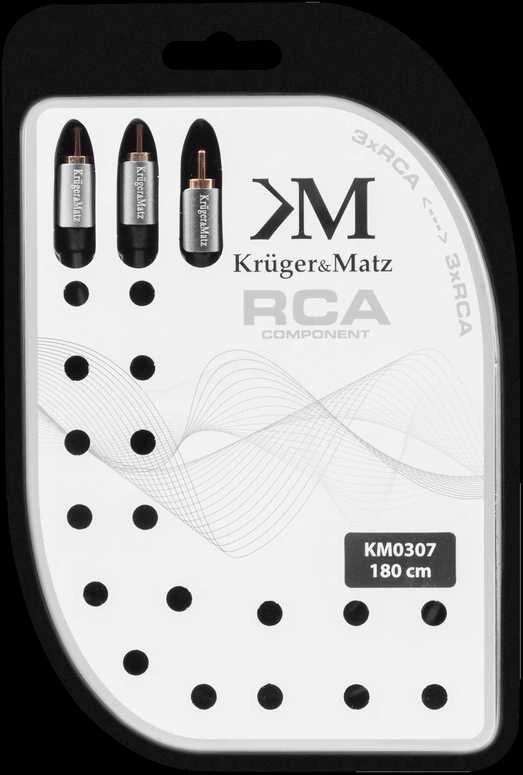 3 RCA-3 RCA komponentinis laidas - 1.8m - Kruger & Matz