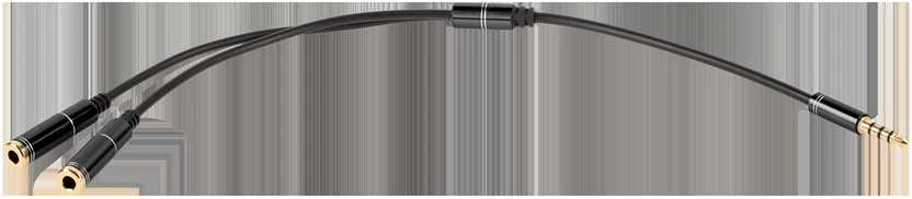 Garso adapteris 2xAUX į 3.5mm, 0.2m