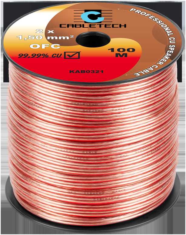 Cabletech Kolonėlių kabelis OFC 1.5mm 100m