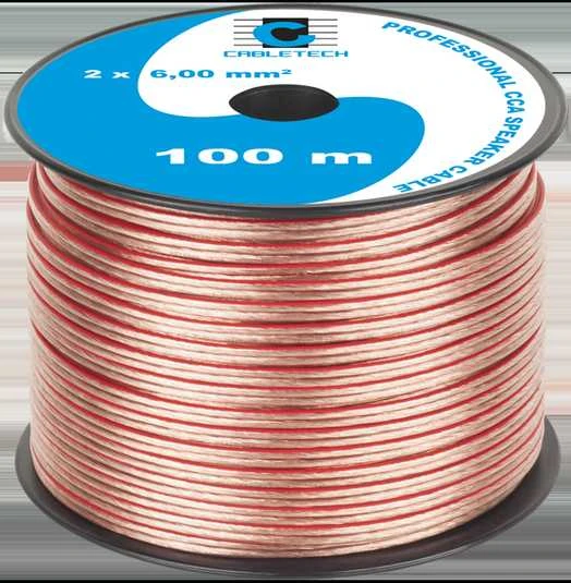Cabletech Kolonėlių kabelis CCA 2x6.0mm 1m