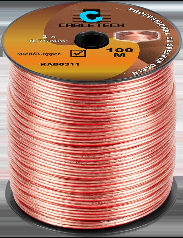 Cabletech Kolonėlių kabelis 0.75mm 100m