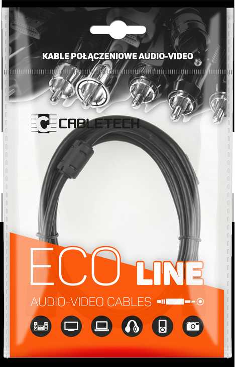 Cabletech Eco-Line kabelis 3.5 AUX - AUX 1.8m