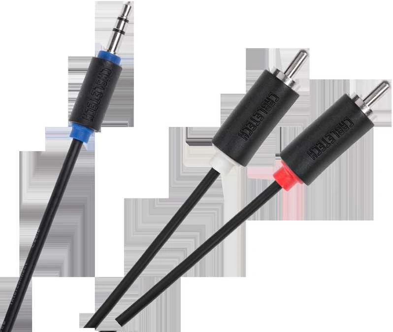 Cabletech kabelis 3.5 AUX - 2xRCA 3m