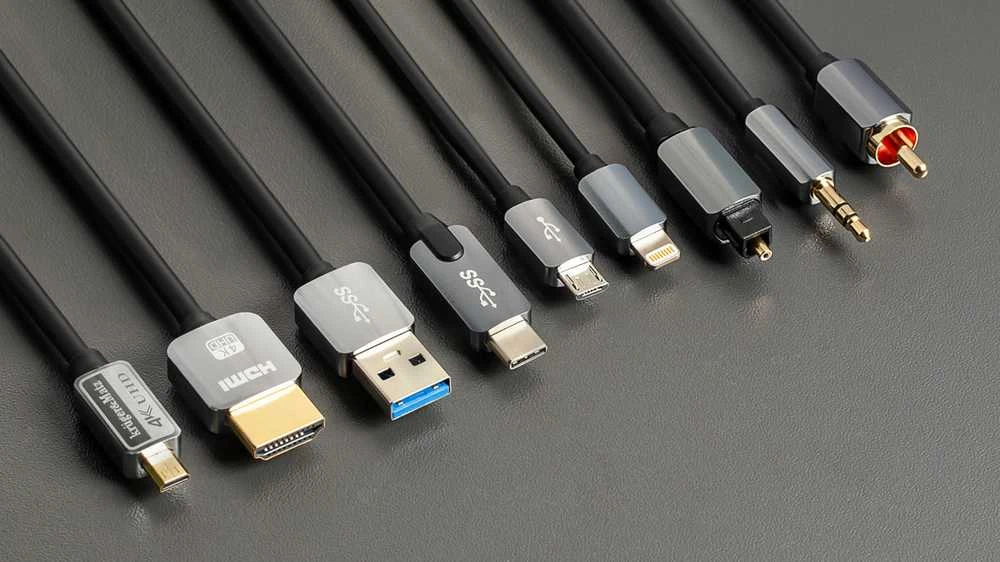 Kruger & Matz AUX 3.5mm - 2x RCA kabelis 1m Juodas