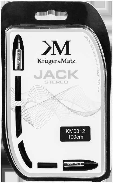 Kruger & Matz AUX - AUX 3.5mm kabelis 1m Juodas