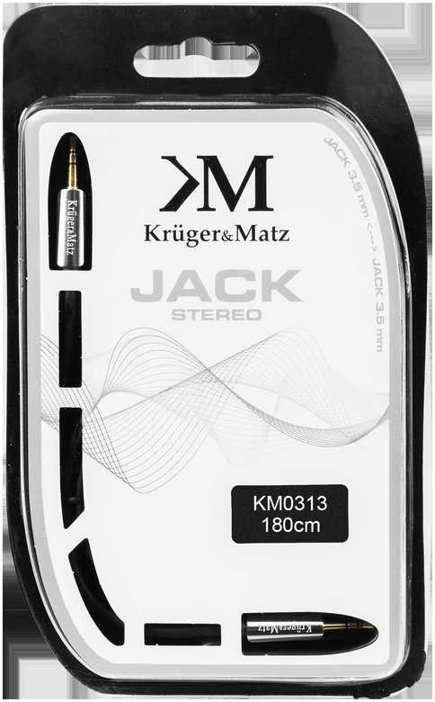 Kruger & Matz AUX - AUX 3.5mm kabelis 1.8m Juodas