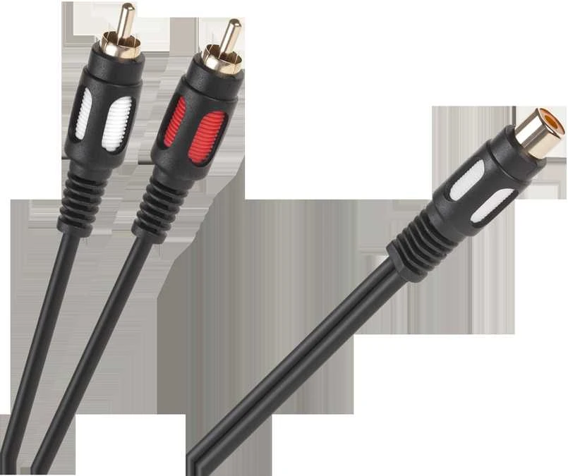 Audio RCA adapteris 1 lizdas į 2 kištukus