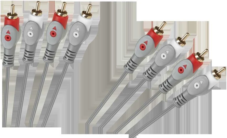 4RCA-4RCA kabelio jungtys iš arti