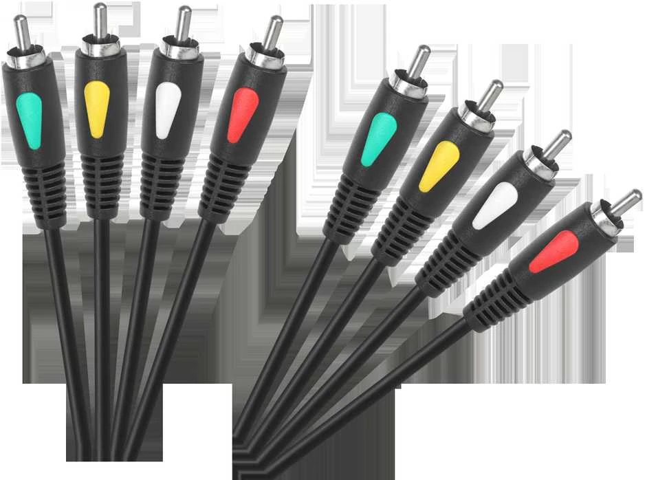Cabletech 4RCA-4RCA laidų jungtys spalvotais žymėjimais