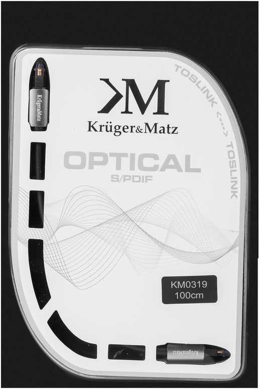 Optinis kabelis toslink-toslink 1.0 m Kruger & Matz