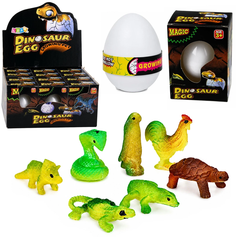 Lean Toys Augantis dinozauro kiaušinis vandenyje, baltas, 6,5 x 5 cm