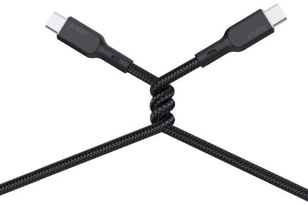 Kabelis Aukey CB-KCC101 USB-C į USB-C 1m (juodas)