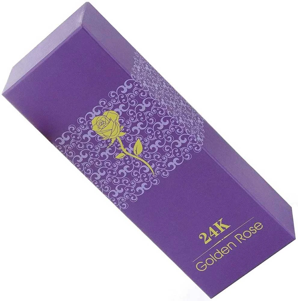 Aptel Auksinė dekoratyvinė rožė su violetiniais žiedlapiais, 24 cm