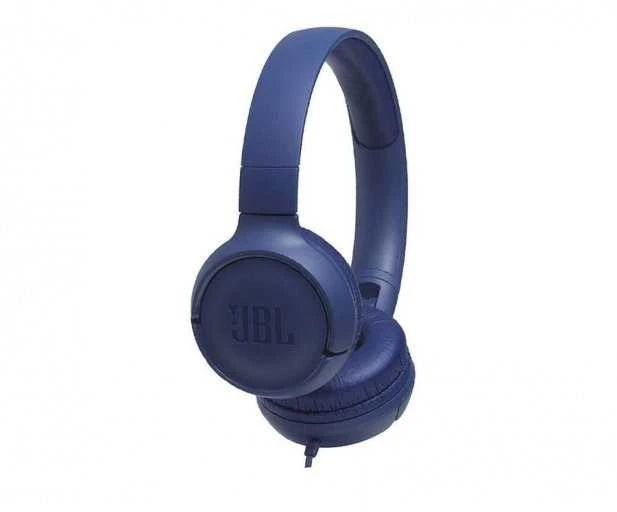 Lengvos ir patogios Ausinės JBL Tune 500 Pure Bass sound su mikrofonu mėlynos