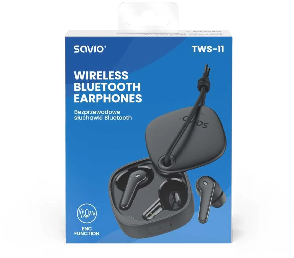 Ausinės Savio TWS-11 juoda