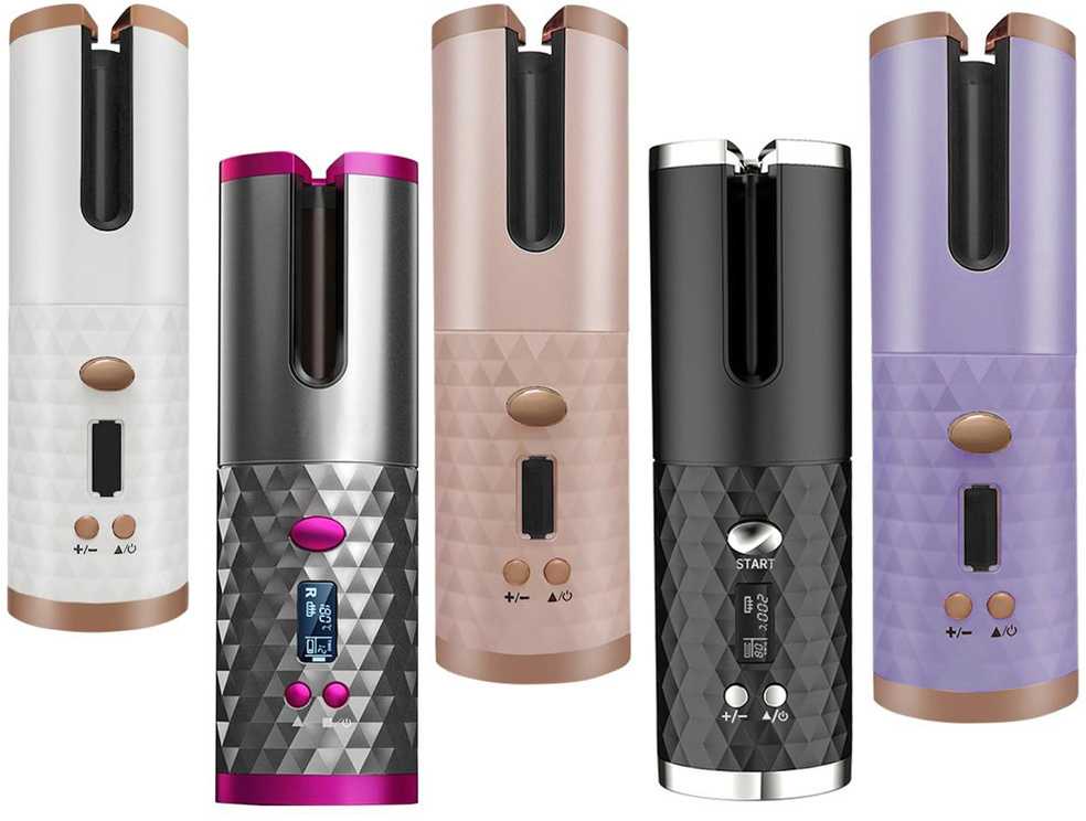 Automatinis plaukų garbanojimo aparatas LCD, 19 cm, 150-200 °C