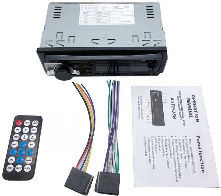 Automagnetola Automobilinė radija 1-DIN su Bluetooth ir USB