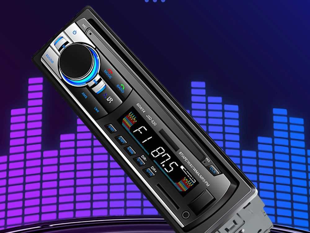 Automagnetola Automobilinė radija 1-DIN su Bluetooth ir USB
