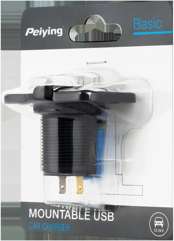 Peiying Montuojamas automobilinis įkroviklis 2xUSB 3100mA E24
