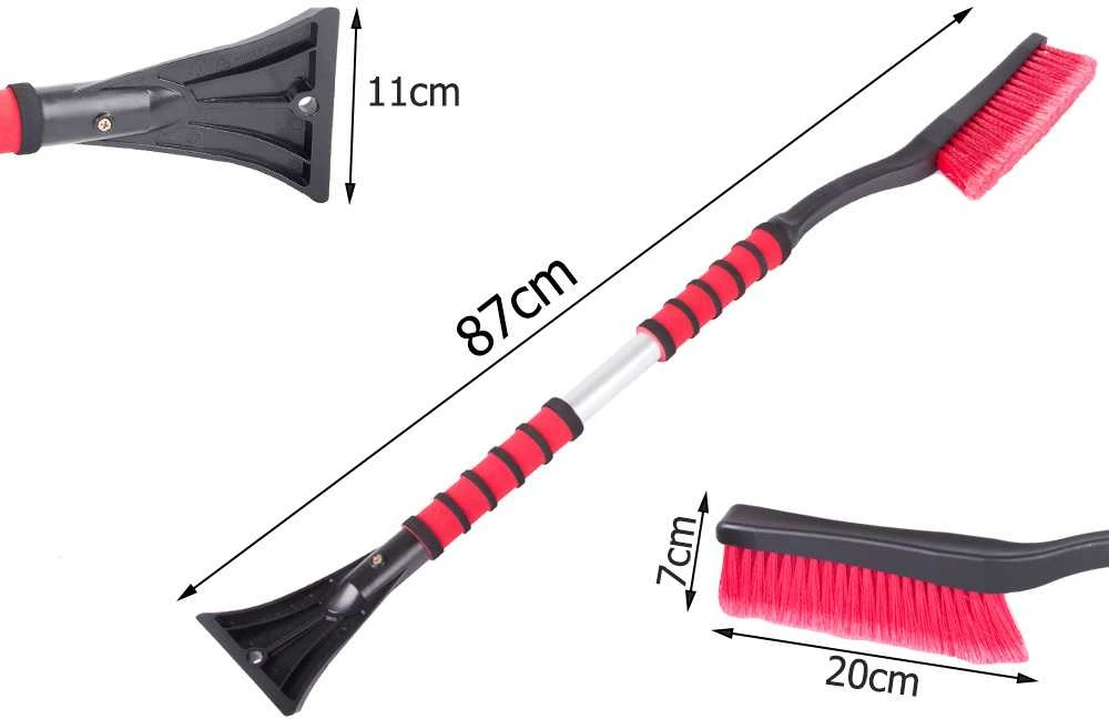 Automobilio langų skreperis ir šepetys 2 viename 87 cm