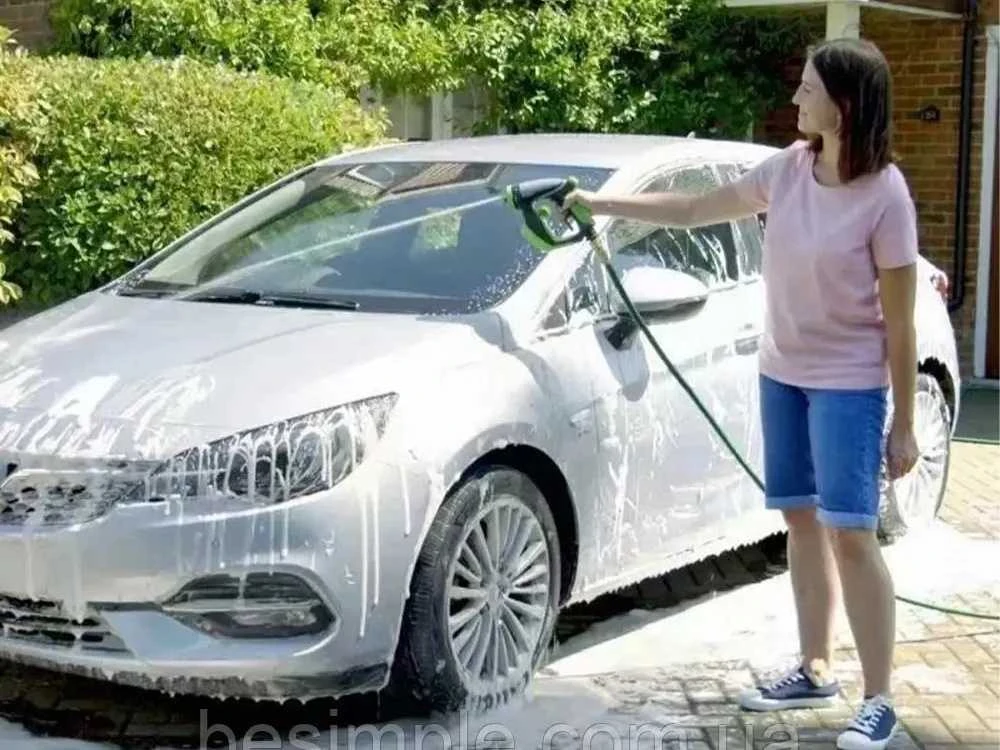 Automobilio plovimo pistoletas su putų purkštuvu ir 4 režimais