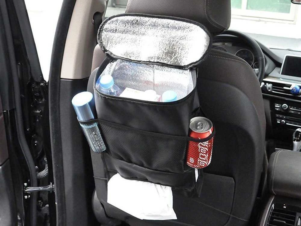 Automobilio sėdynės organizatorius su termo krepšiu