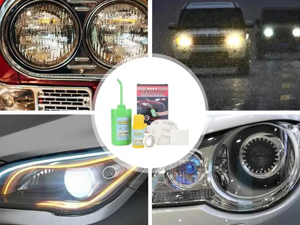 Automobilio žibintų atnaujinimo rinkinys su nano danga, 100 ml