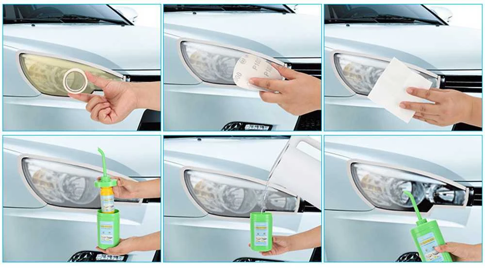 Automobilio žibintų atnaujinimo rinkinys su nano danga, 100 ml