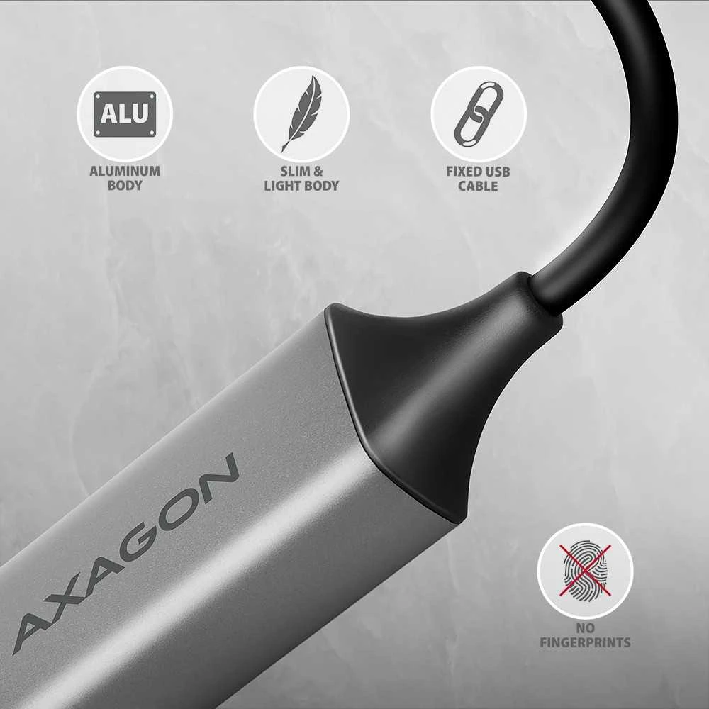 Axagon ADE-TXCA Karta jungiama į tinklą Gigabit Ethernet adapter, USB-C (USB-A redukcja) 3.2 Gen 1, instalacja automatinė