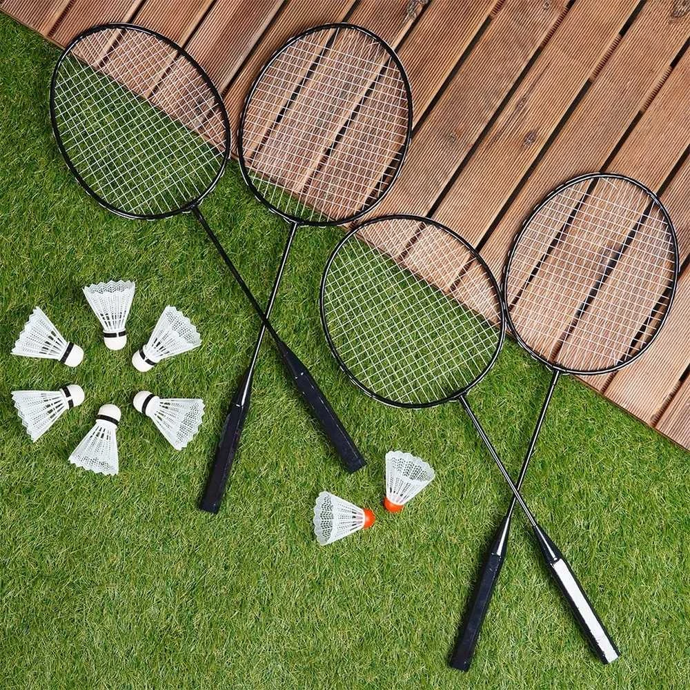 Badmintono rinkinys Vilde, 61 cm, 4 raketės, 8 plunksnos